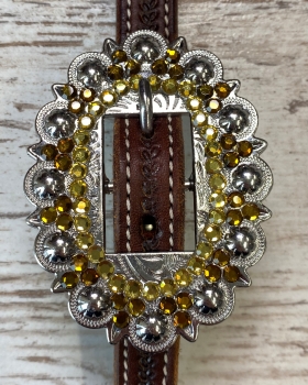 Glitzer Buckle Dot gold